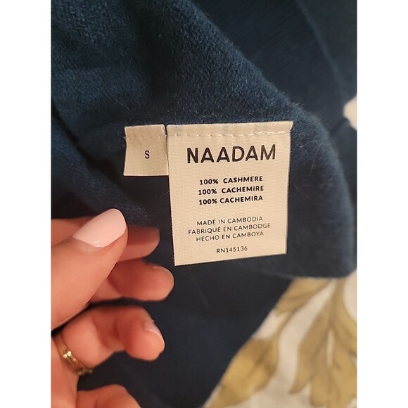 Nadaam 100% Cashmere Crewneck Sweater Women's S Long Sleeve Cozy Soft Blue - Picture 7 of 8